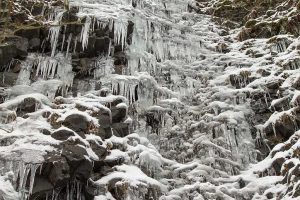 gefrorener Wasserfall